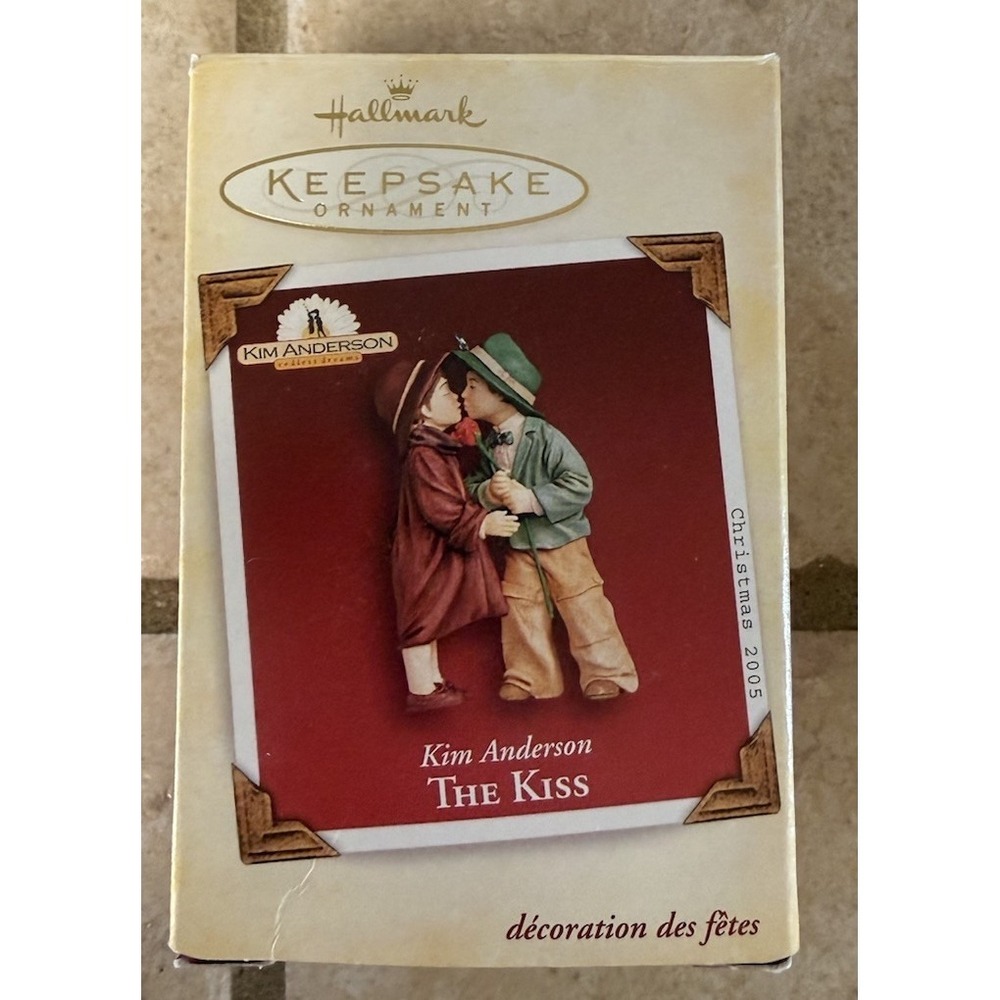 Hallmark Keepsake Christmas Tree Ornament The Kiss Kim Anderson 2005